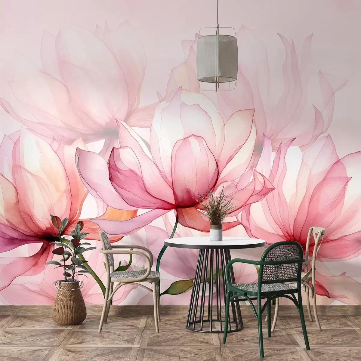 Fototapety veľké ružové kvety w02674