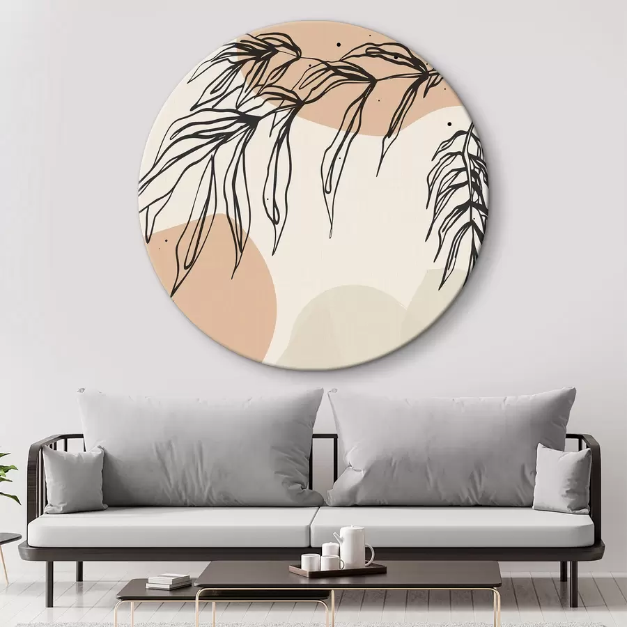 Obraz Abstraktné listy, línie rôznych tvarov r36186