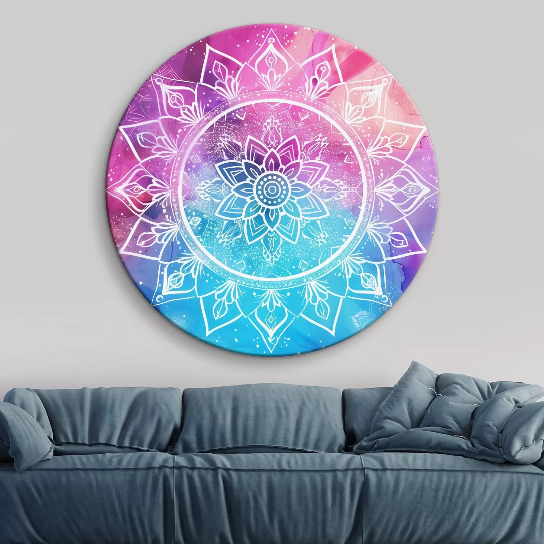 Obraz Biela mandala na farebnom pozadí r38529