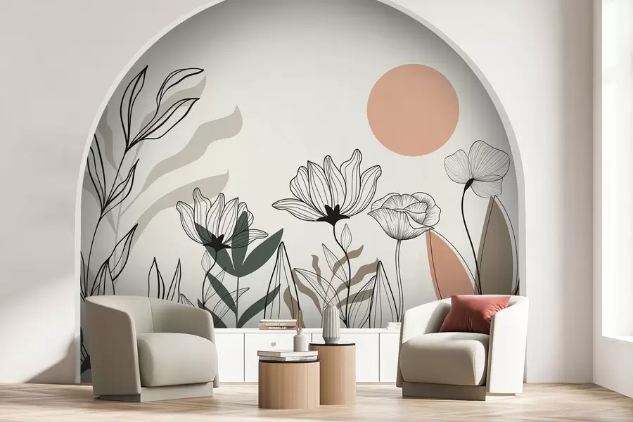 Fototapety Kvety v štýle boho w02753