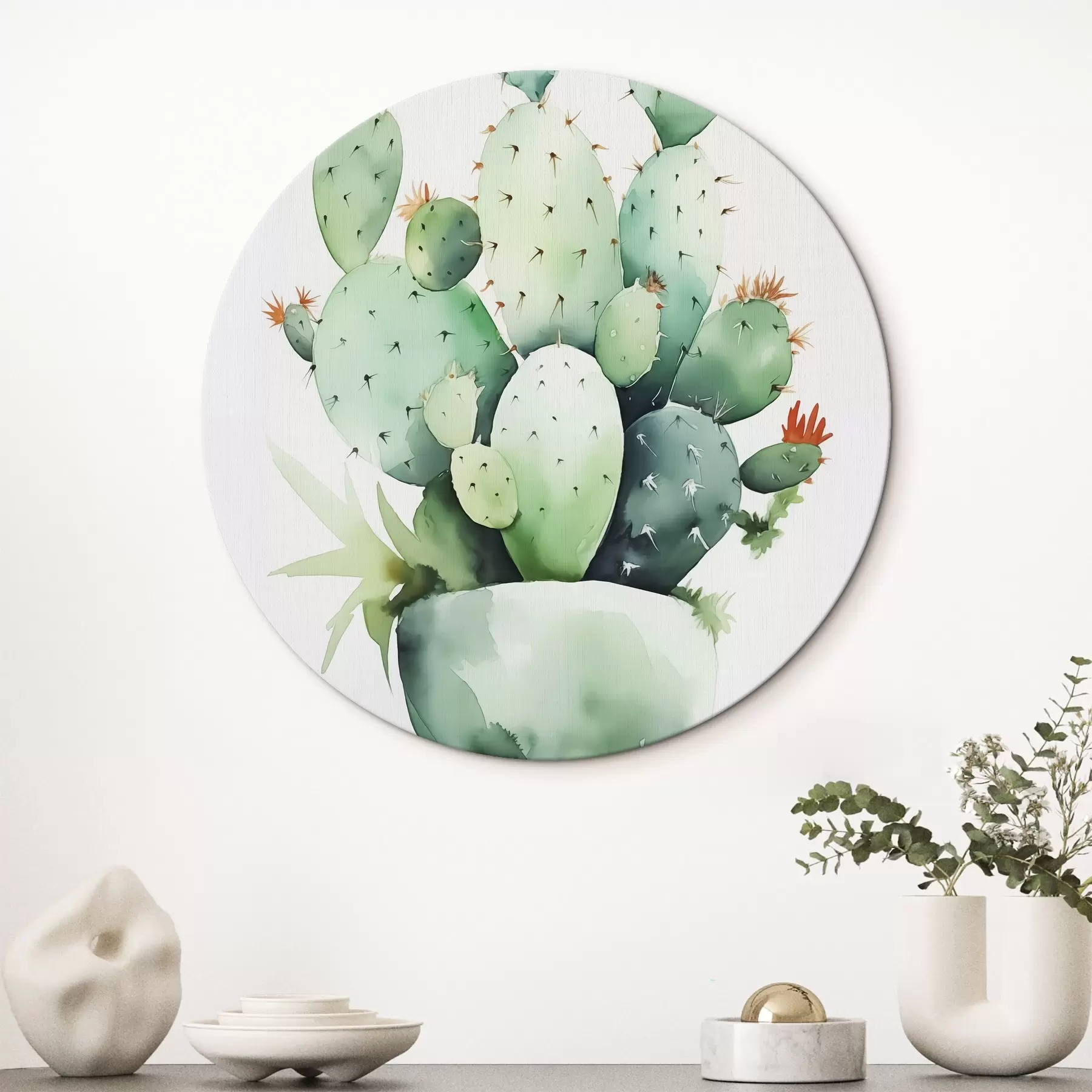 Fototapety Imitácia kaktusu mokrou akvarelovou farbou r42410