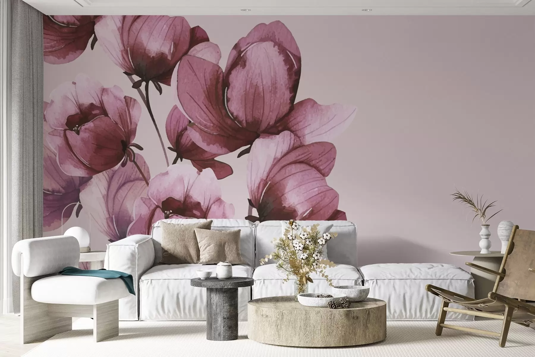 Fototapety svieže ružové kvety w02801