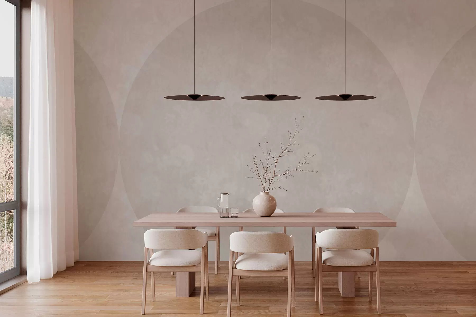 Fototapety Geometria minimalistické kruhy w02831v1