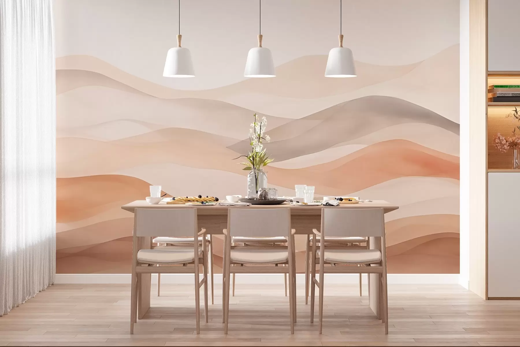 Fototapety Abstrakcia s vlnami v béžových tónoch w02860 - Uwalls.sk Fototapety Abstrakcia s vlnami v béžových tónoch w02860