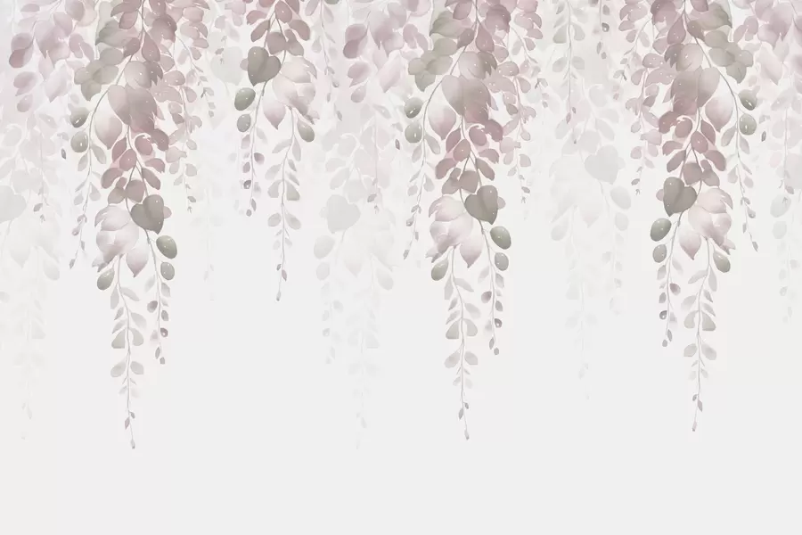 Fototapety Závesné vetvy s imitáciou listov akvarelu w02885