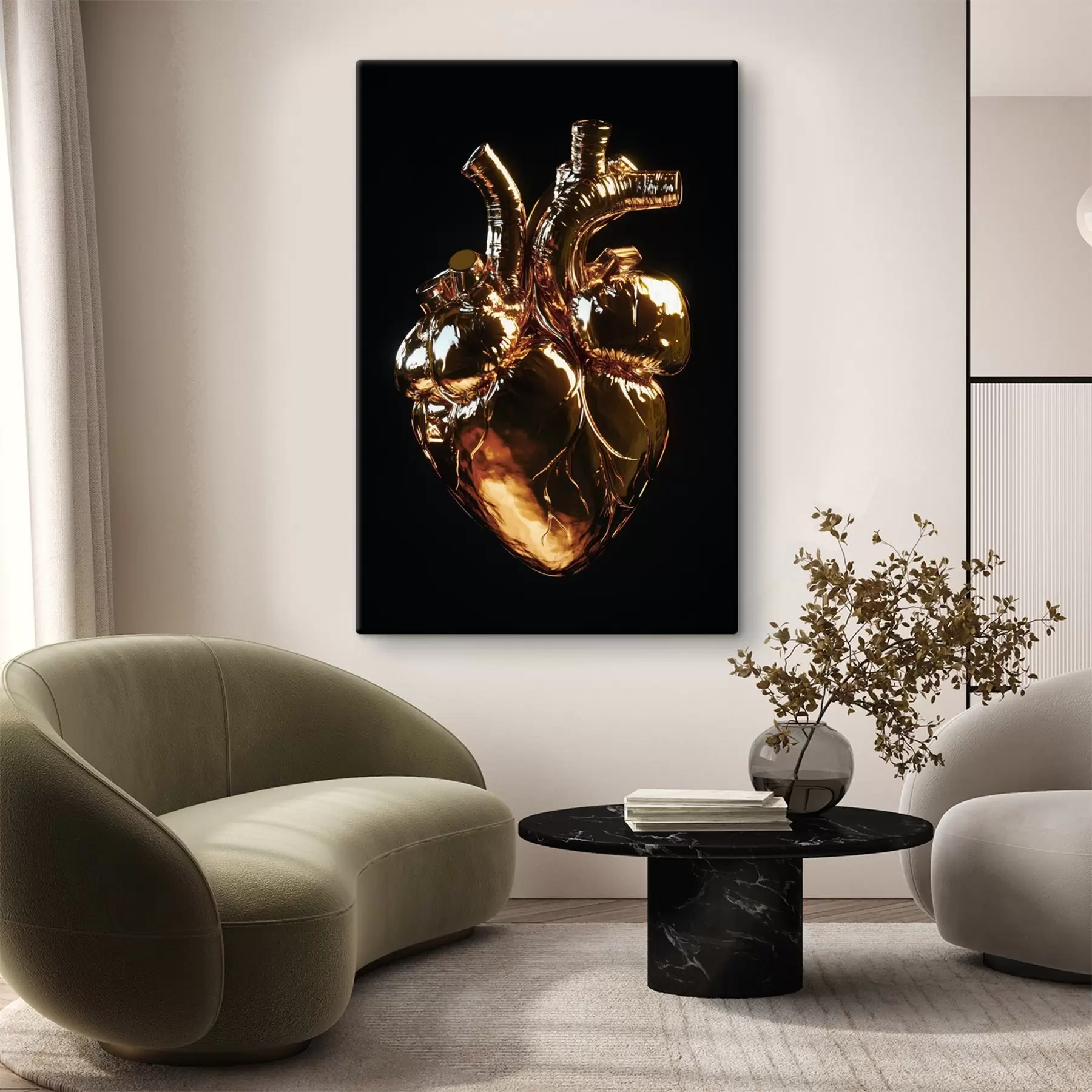 Fototapety Anatomické srdce s jasným teplým leskom s42610