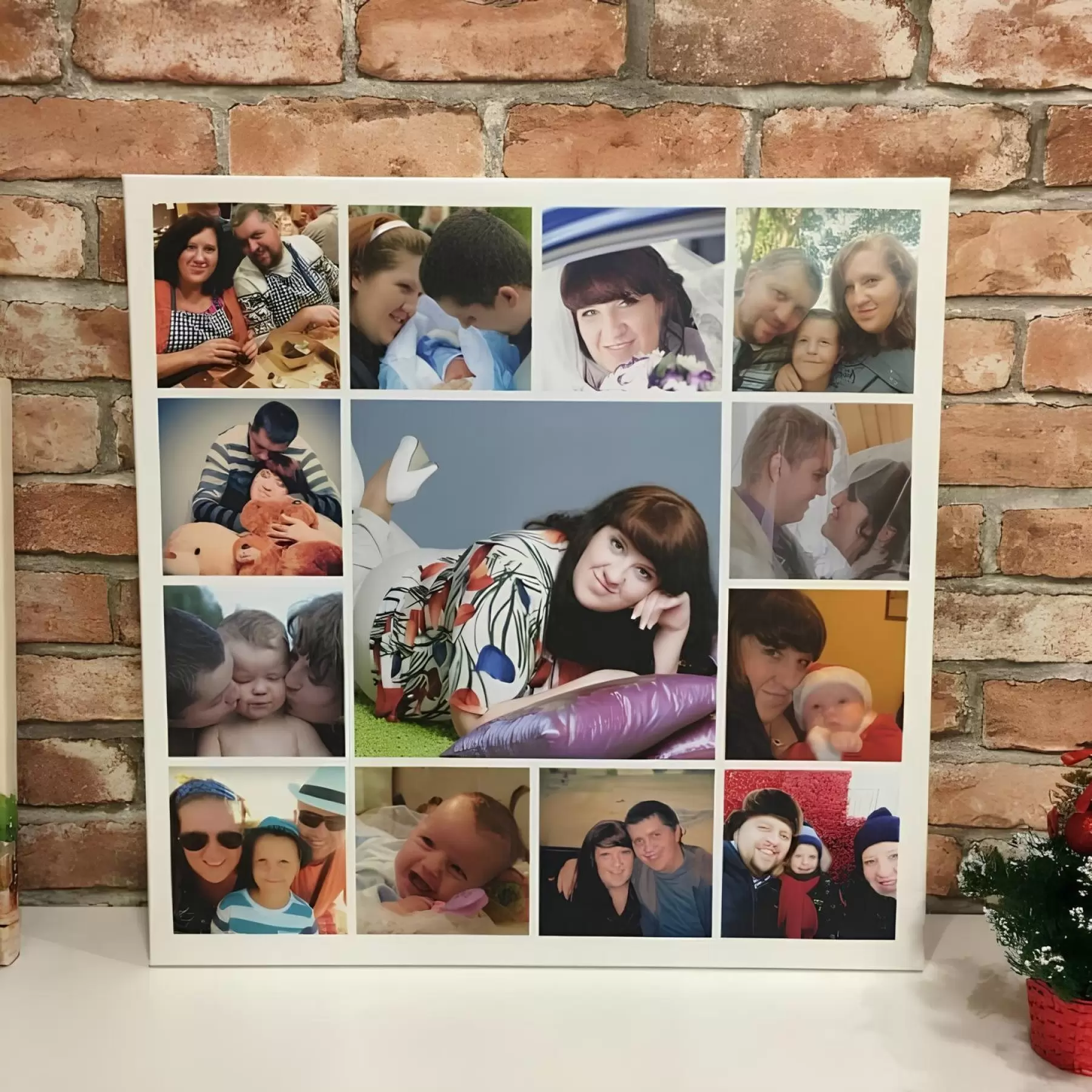 Obraz Fotokoláž vo forme obrazu na stenu s42671