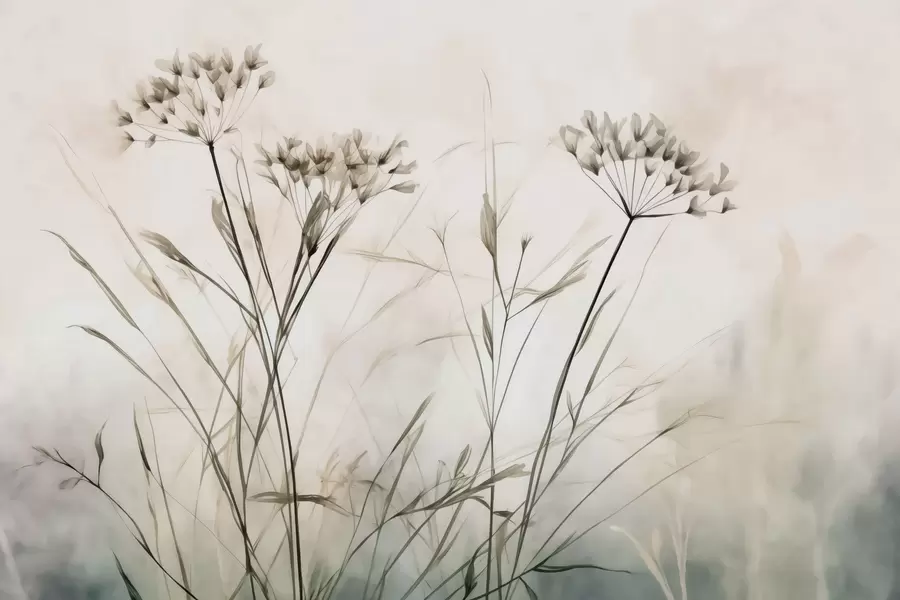 Fototapety Bylinky v akvarelovom rozmazanom štýle w02920