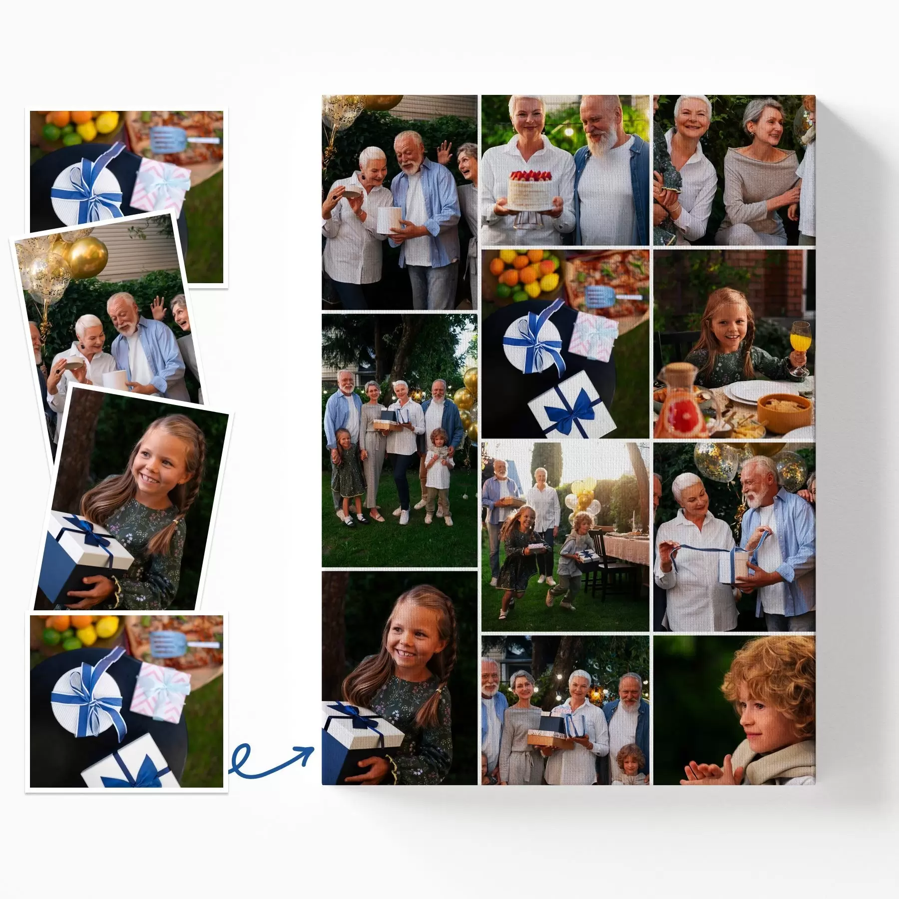 Obraz Fotokoláž na plátne ako darček k výročiu s42738