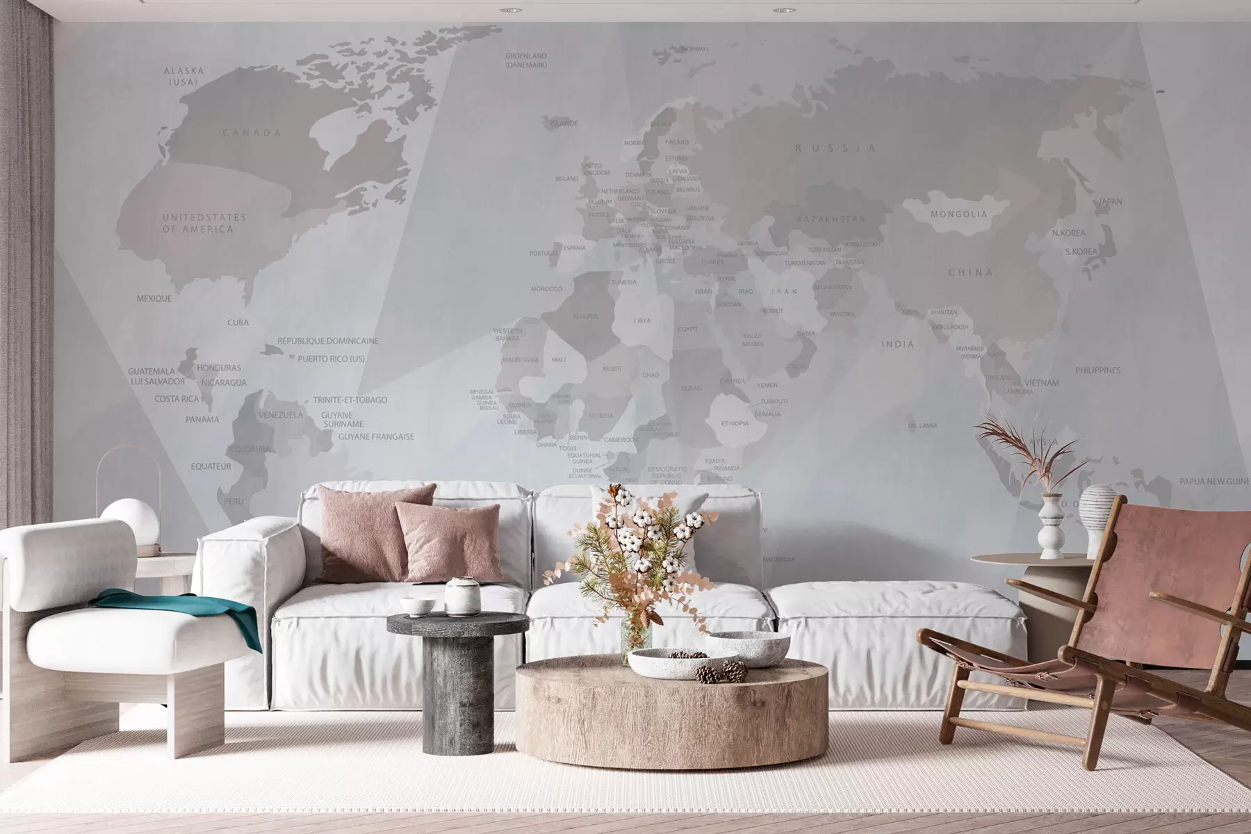 Fototapety Mapa sveta a geometria w03006v2