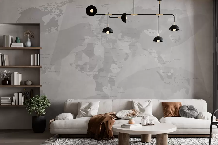 Fototapety Geometria veľrýb na mape sveta w03007v1