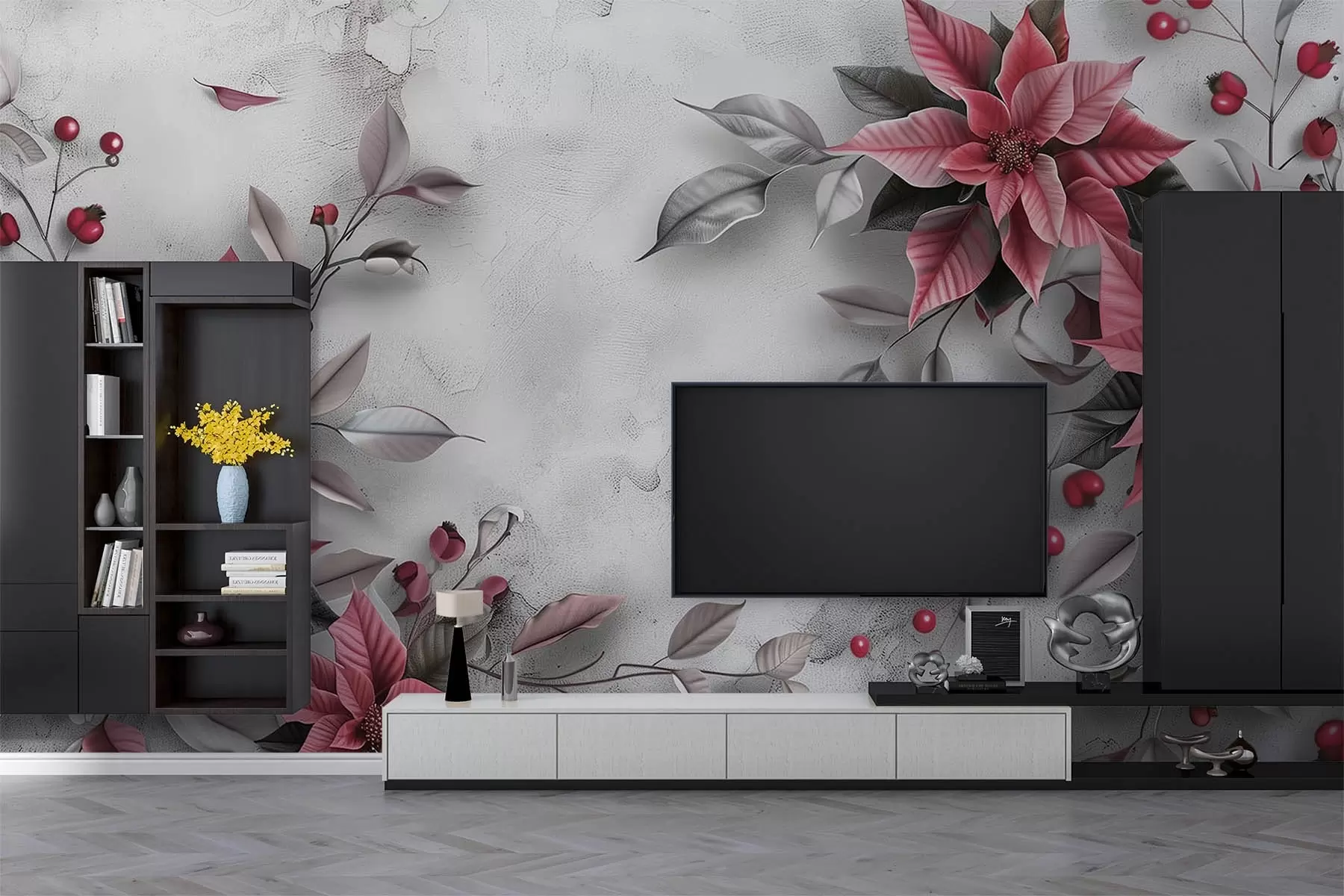 Fototapety Veľké kvety poinsettia w08797