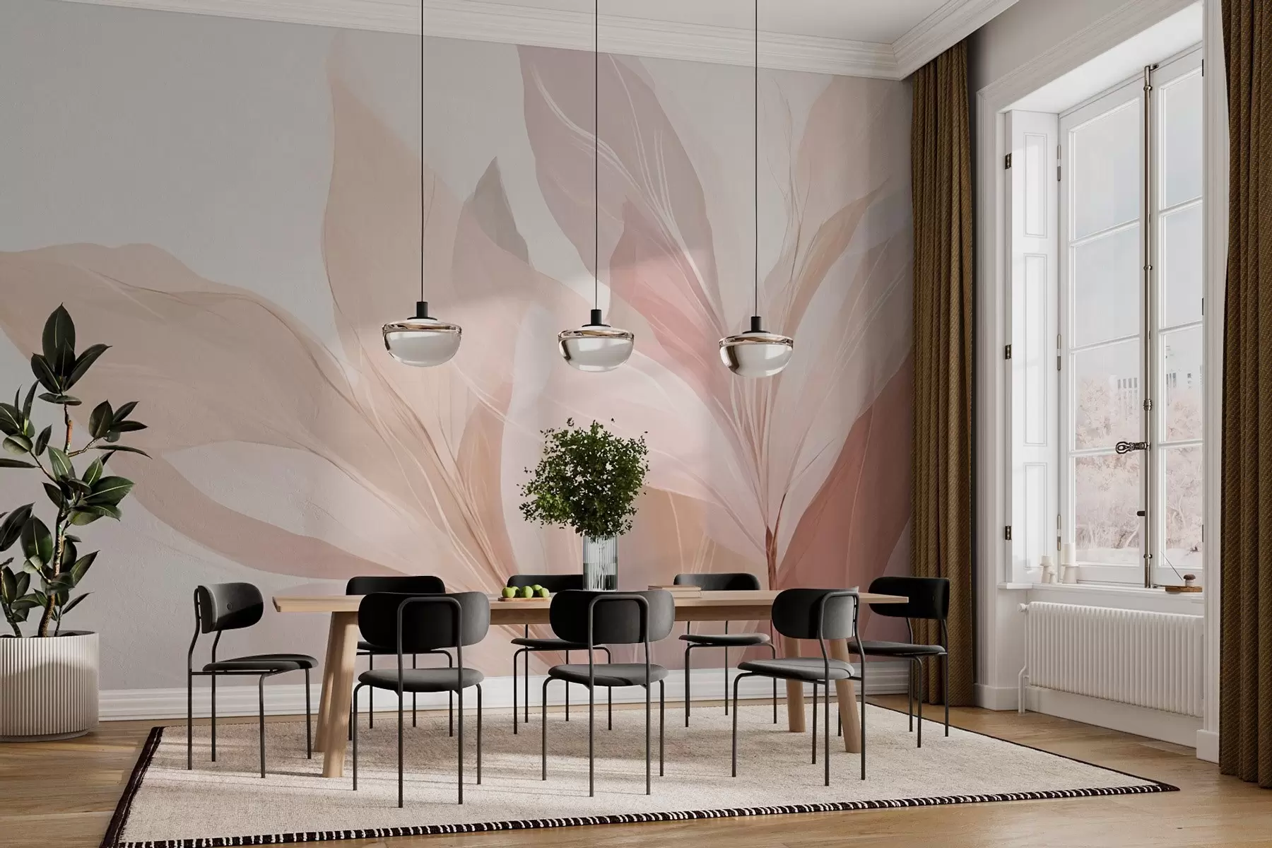 Fototapety Abstraktný obraz listov vo svetlých farbách w03135