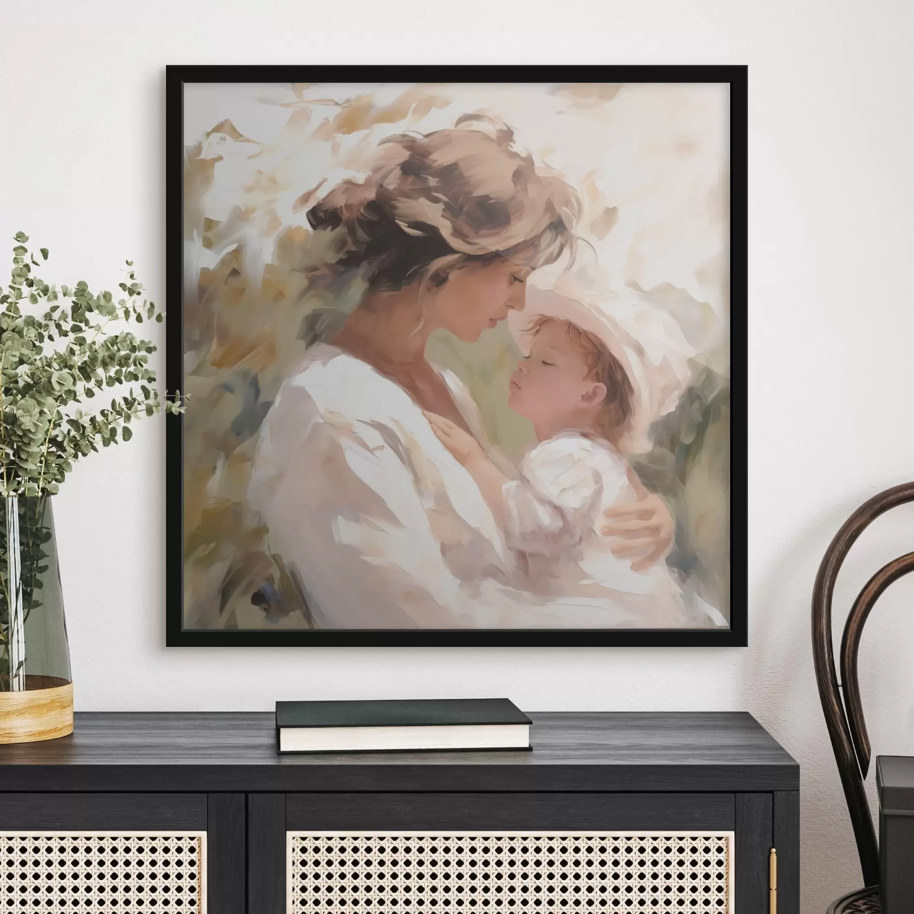 Fototapety Žena s dieťaťom imitácia maľby f43358