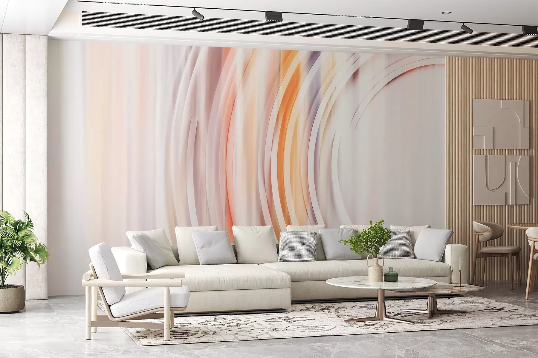 Fototapety Abstraktné chaotické kruhy w08929