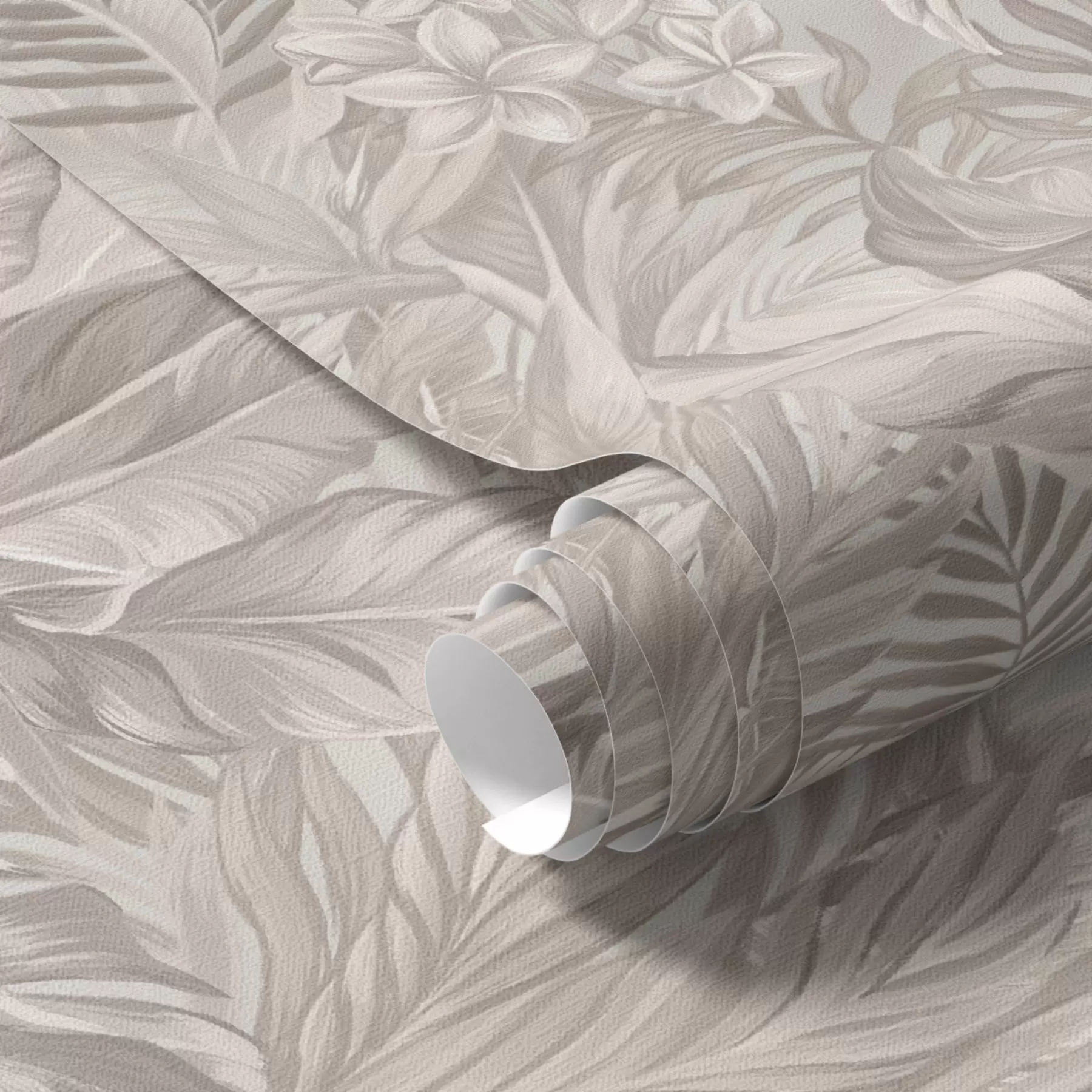 Fototapety Tropické kvety a listy v pastelových farbách a00024