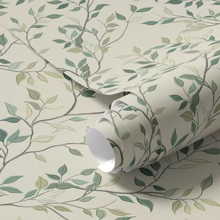 Fototapety Jemne skrútené vetvičky s listami a00071