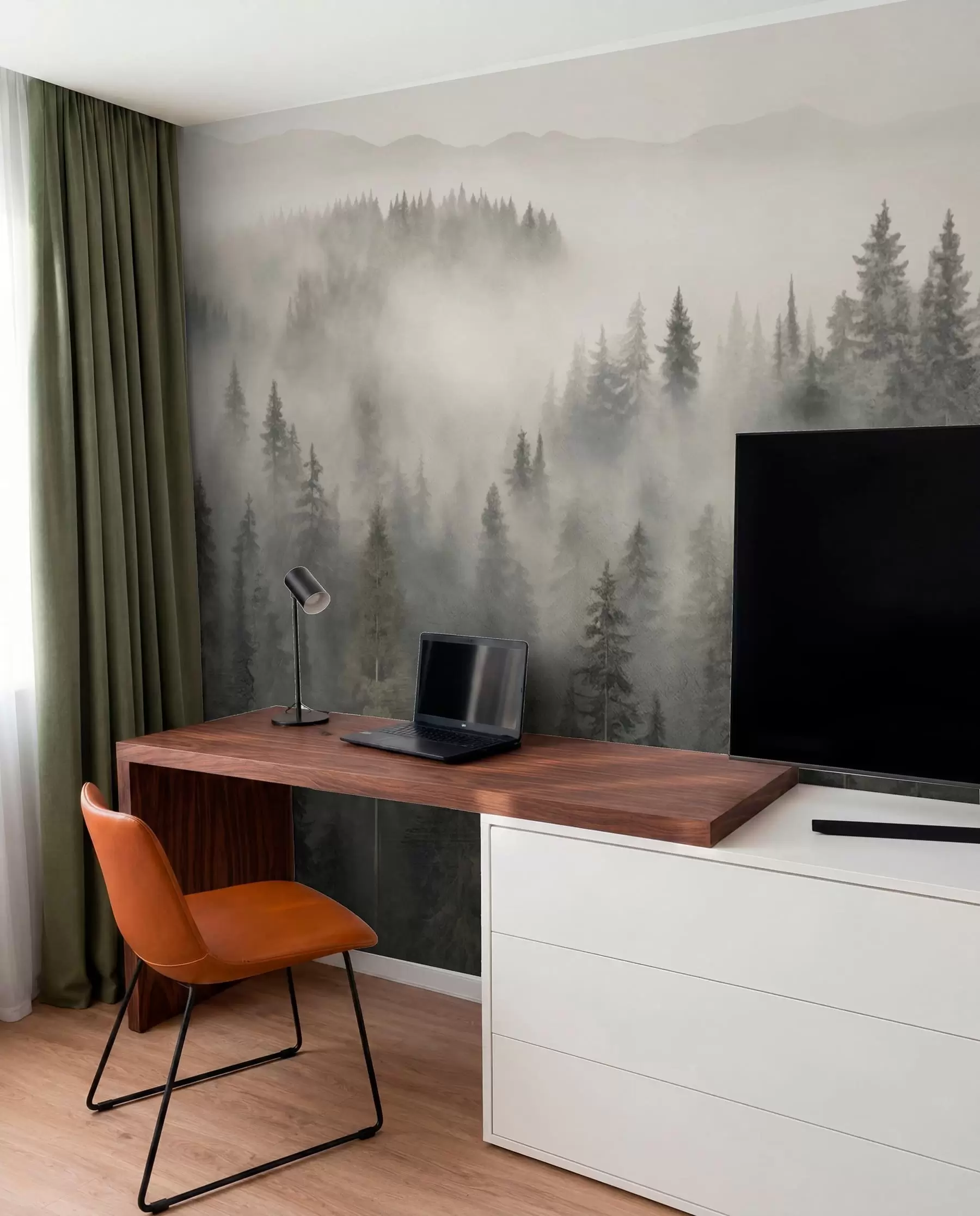 Fototapety Vzdialené ihličnany w03524