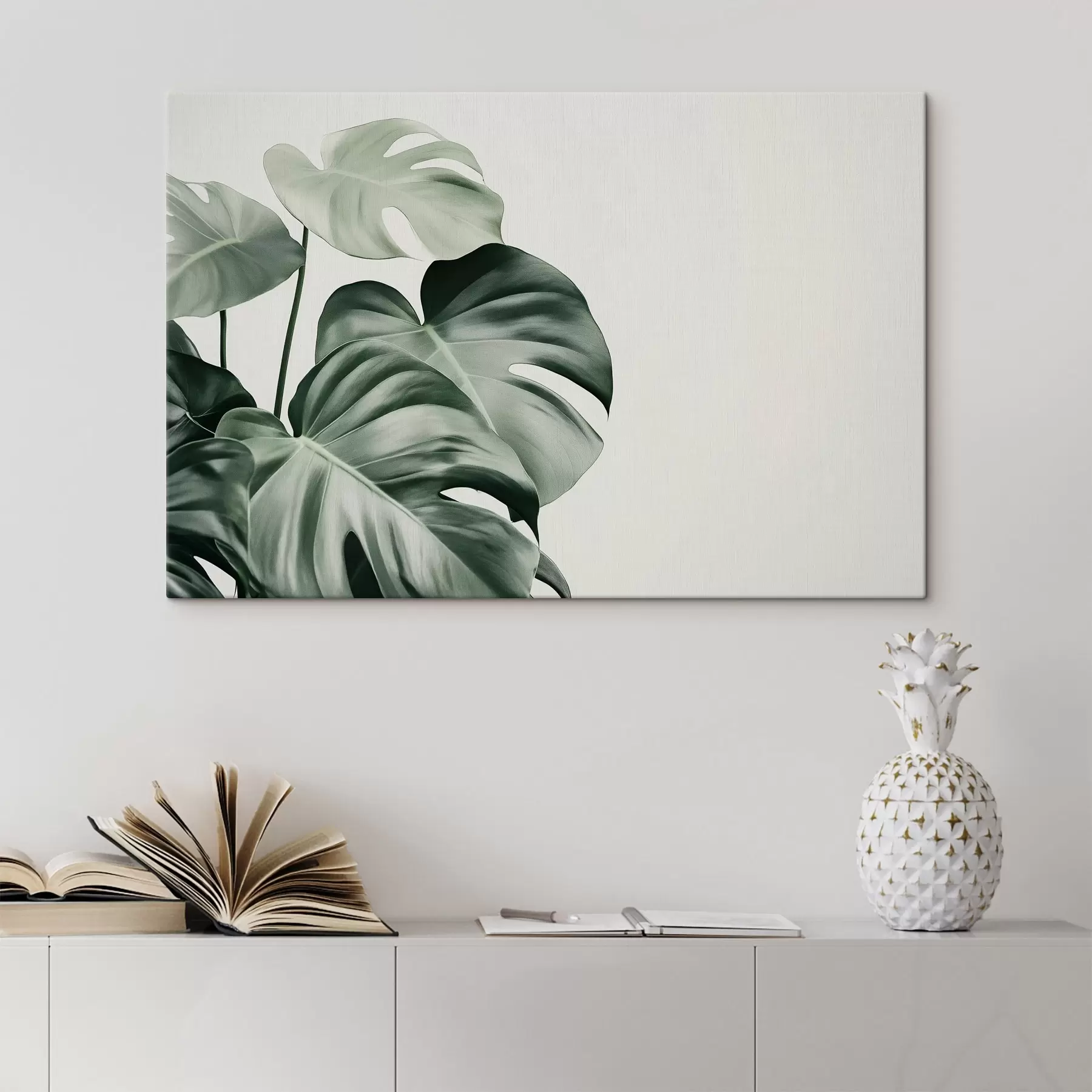 Fototapety Tropické palmové listy, kvetinový, realizmus, monstera s43508
