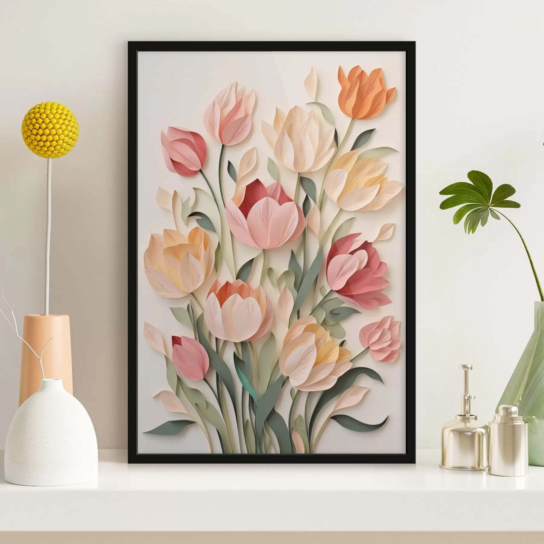 Fototapety Kvitnúce papierové tulipány f43567