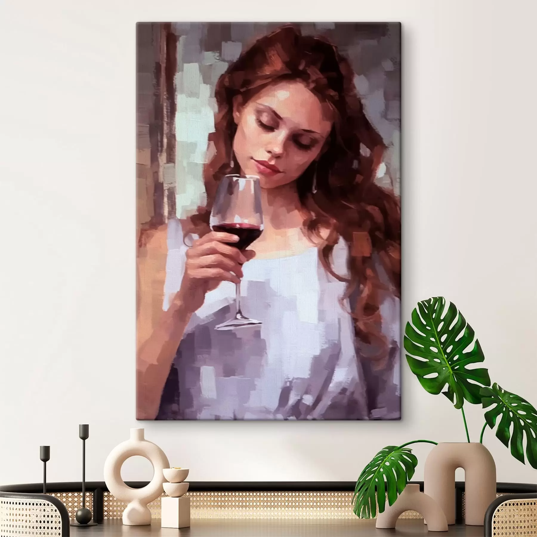 Obraz Dievča s vínom s43936
