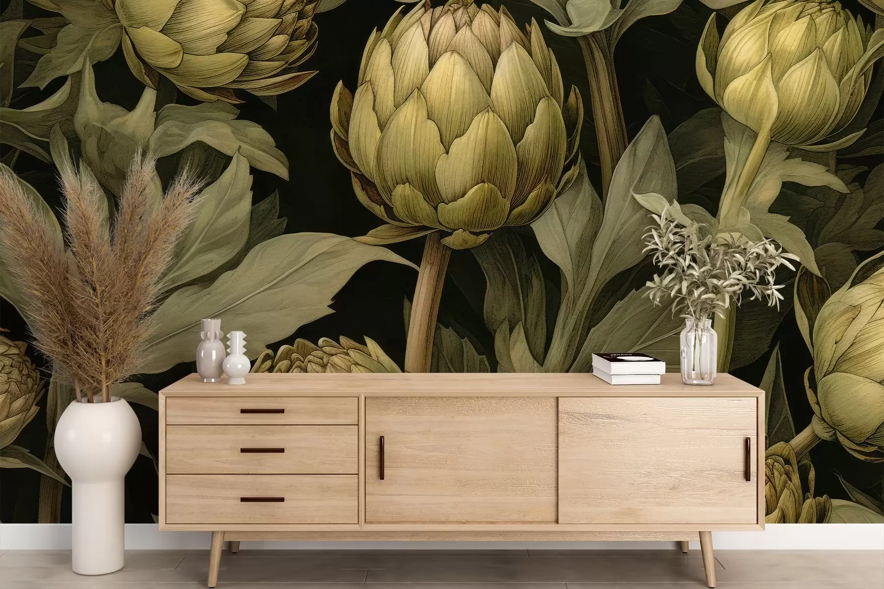 Fototapety Elegancia záhrady s artičokmi w03628