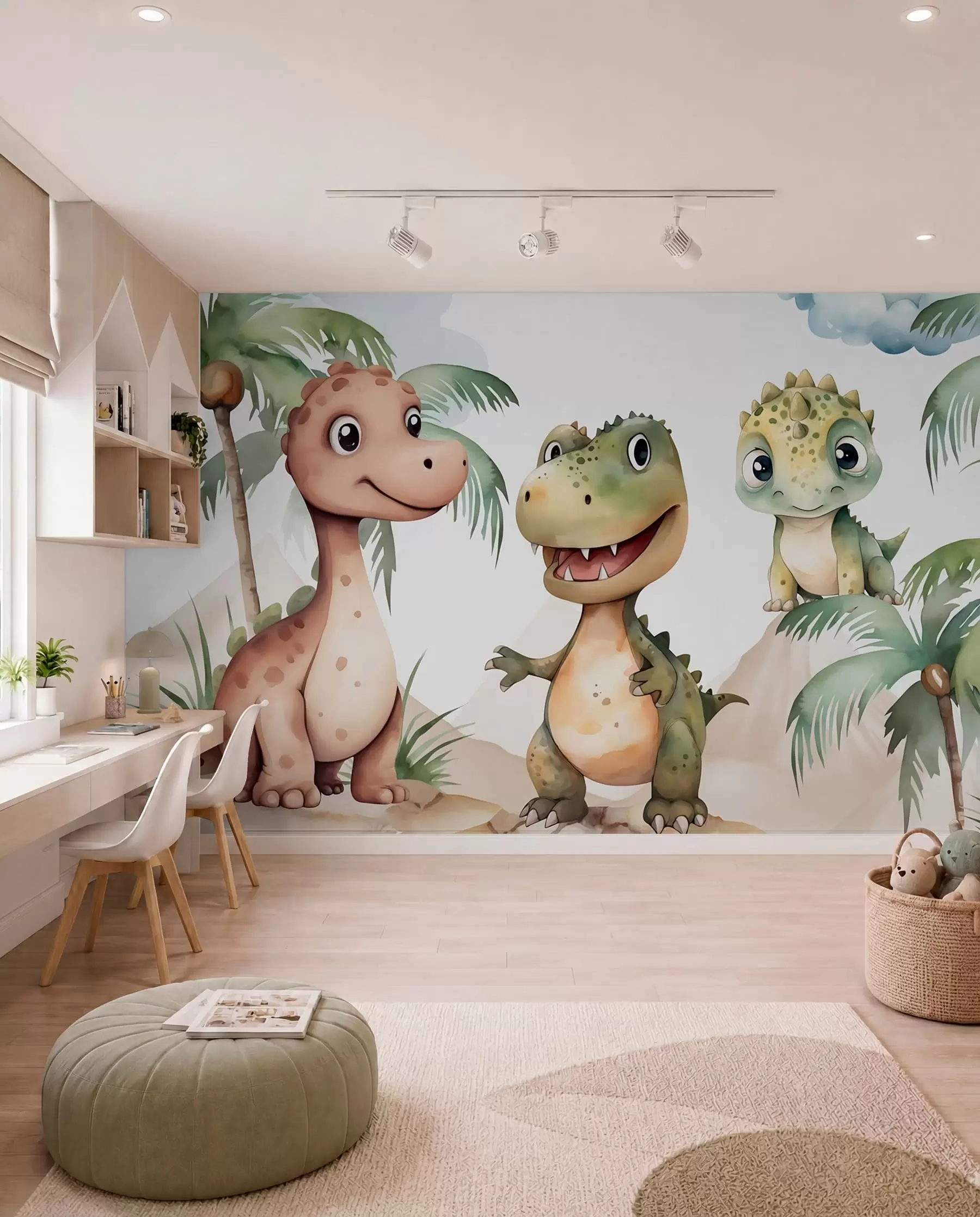 Fototapety Tri malé dinosaury w03675