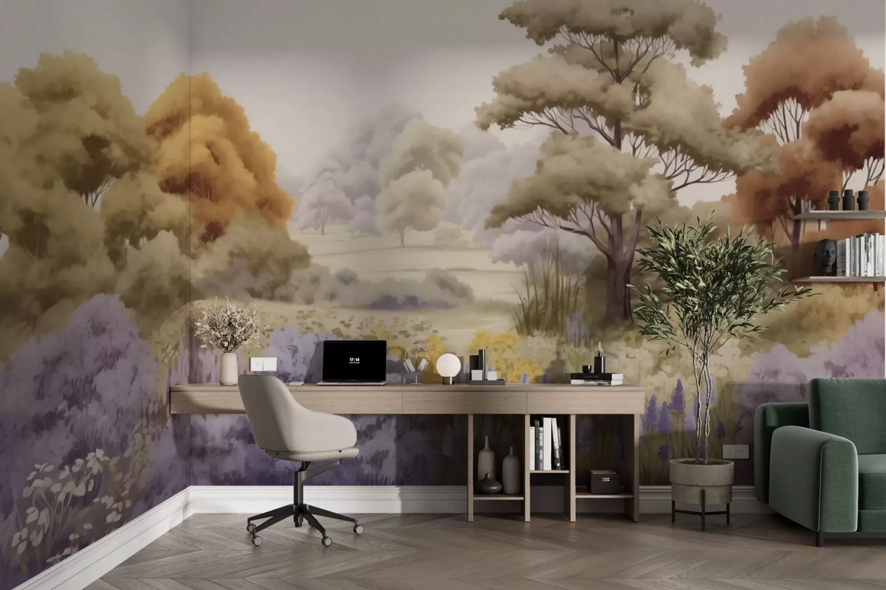 Fototapety Farebný jesenný les w03693