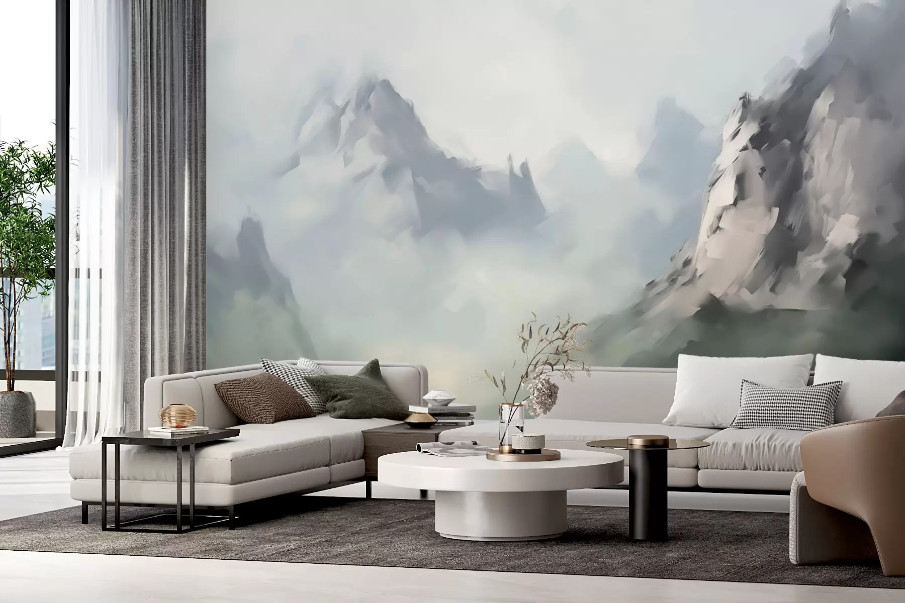 Fototapety Skalnaté hory imitácia maľba w03774