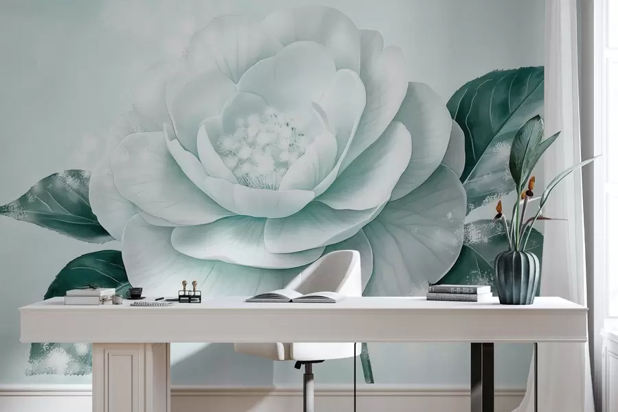 Fototapety Krásny kvet pivonky v modrých farbách w03757v1