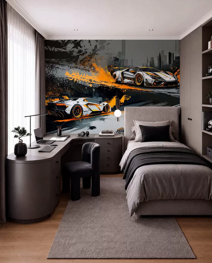 Fototapety tvrdý štýl grange, expresívne, dynamické športové vozidlá w03721