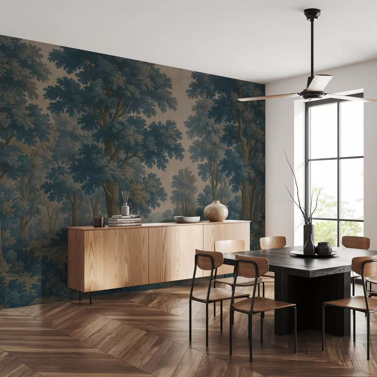 Fototapety Moderný obraz lesa v štýle grunge w03822 - Uwalls.sk Fototapety Moderný obraz lesa v štýle grunge w03822