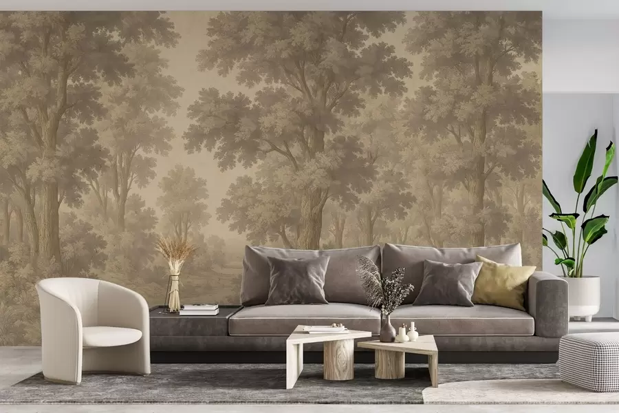 Fototapety Moderný obraz lesa v štýle grunge w03822v2