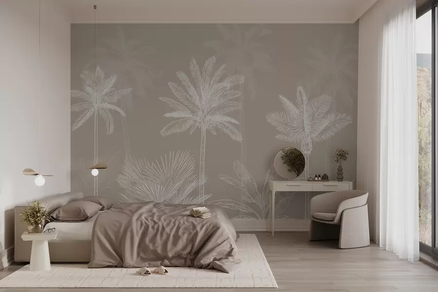 Fototapety Biele palmy w03831