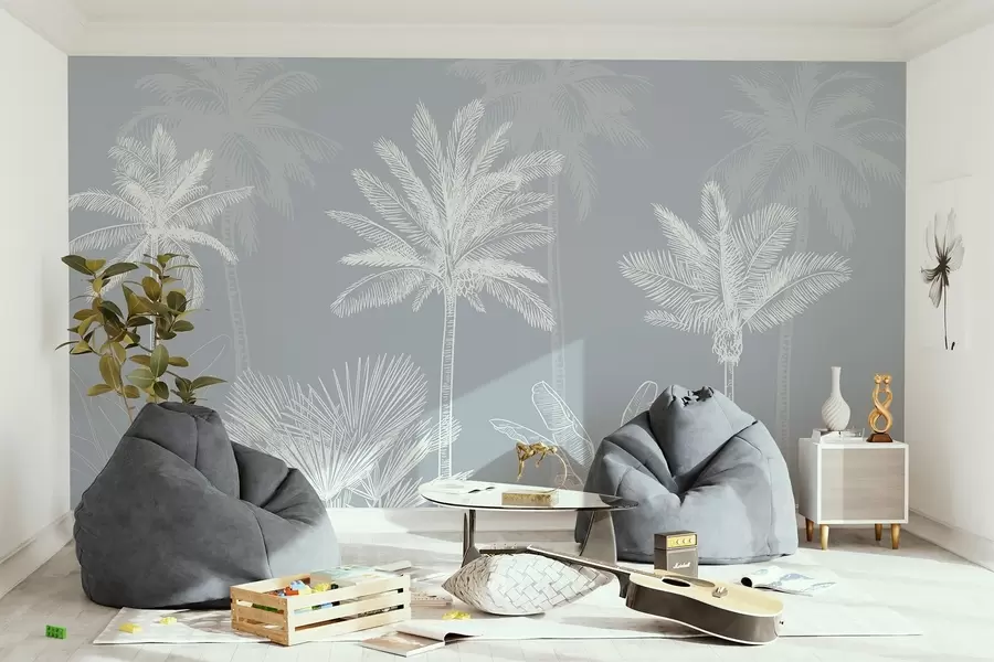 Fototapety Biele palmy w03831v1