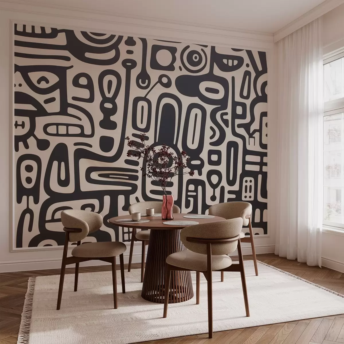 Fototapety Sivé graffiti na béžovom pozadí w03834 - Uwalls.sk Fototapety Sivé graffiti na béžovom pozadí w03834