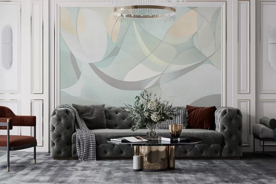 Fototapety Geometrická abstrakcia, tlmené prírodné farby w03878