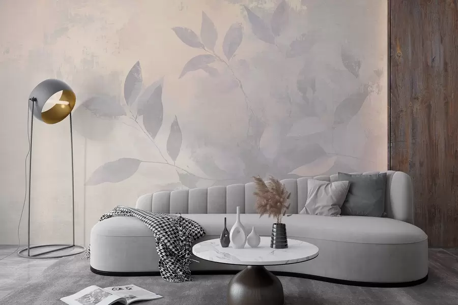 Fototapety Krásne vetvy stromov, tlmené béžové farby, abstrakcia  w03882