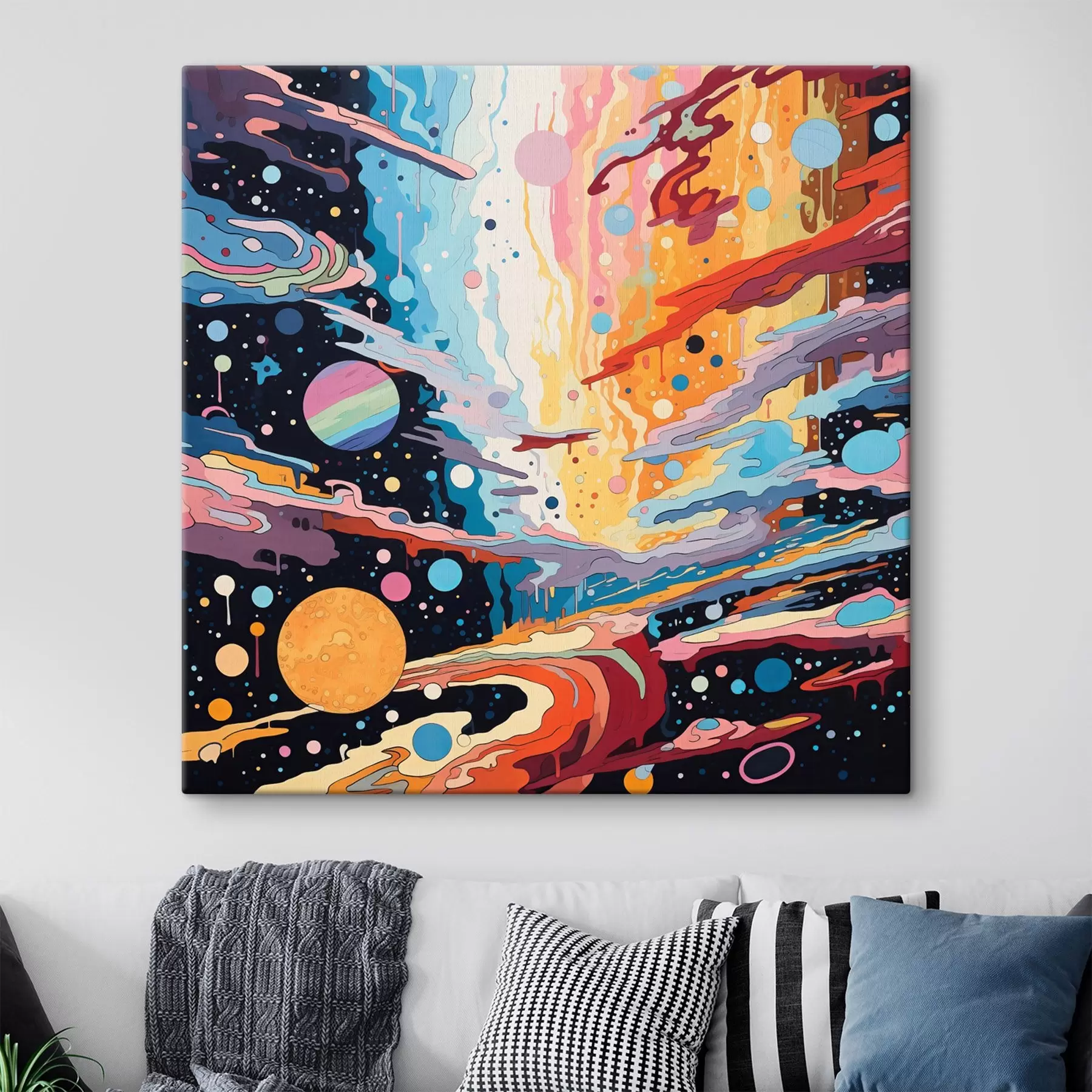 Obraz Vesmír v pohybe v štýle abstraktnej maľby s44238