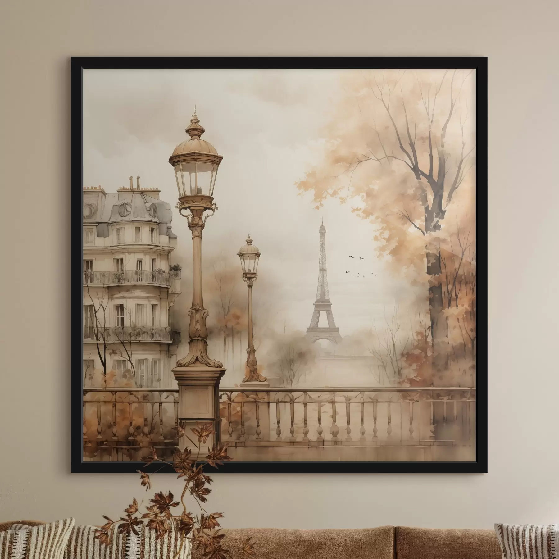 Fototapety Jeseň v Paríži v štýle atmosférického akvarelu f44239