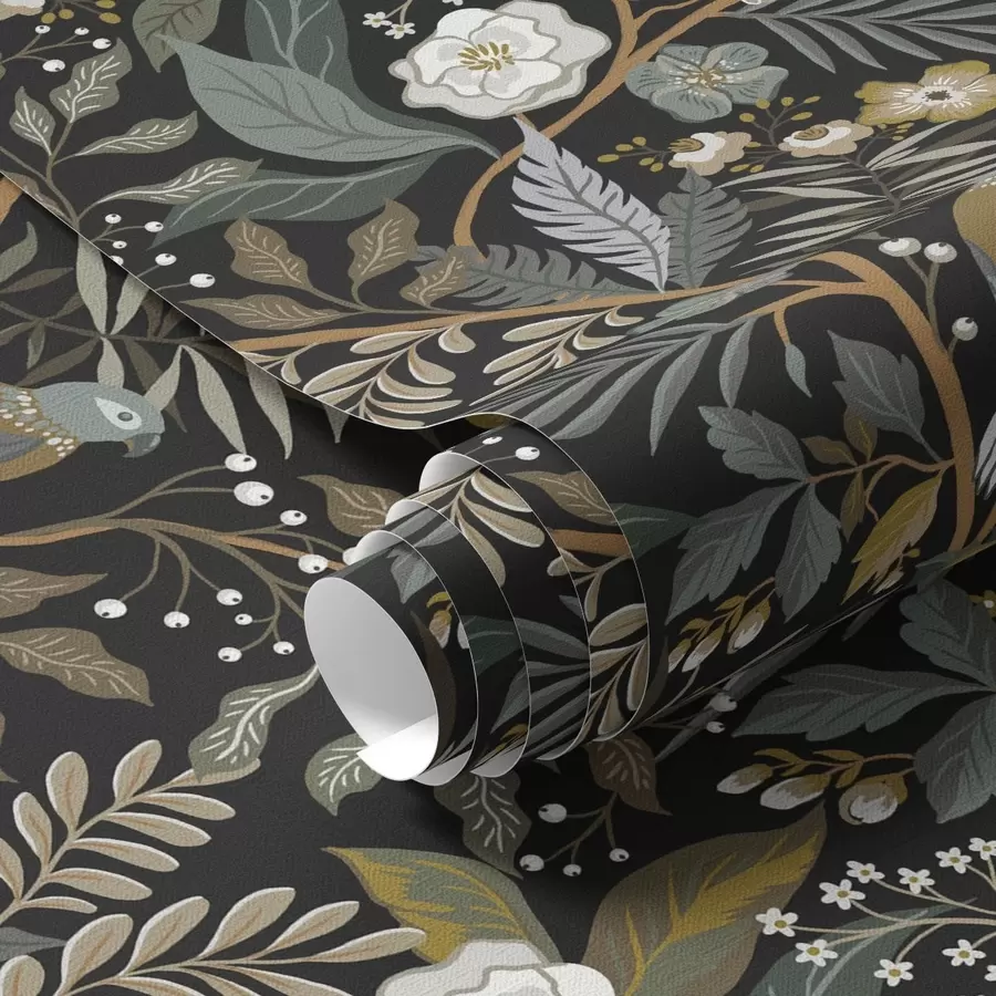 Fototapety Vtáky medzi vetvami na tmavom pozadí a00161