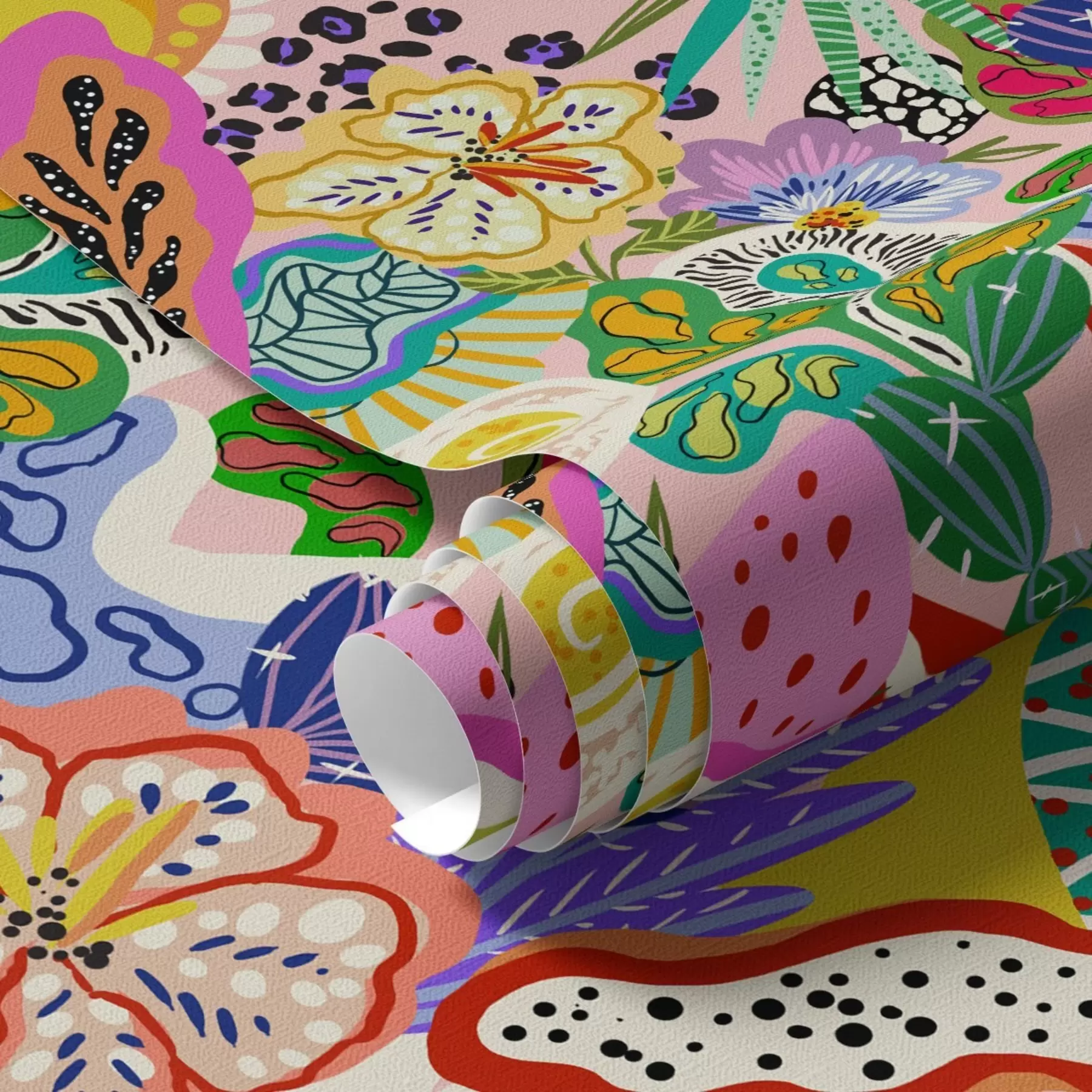 Fototapety Abstraktná kvetinová potlač v štýle pop art a00167