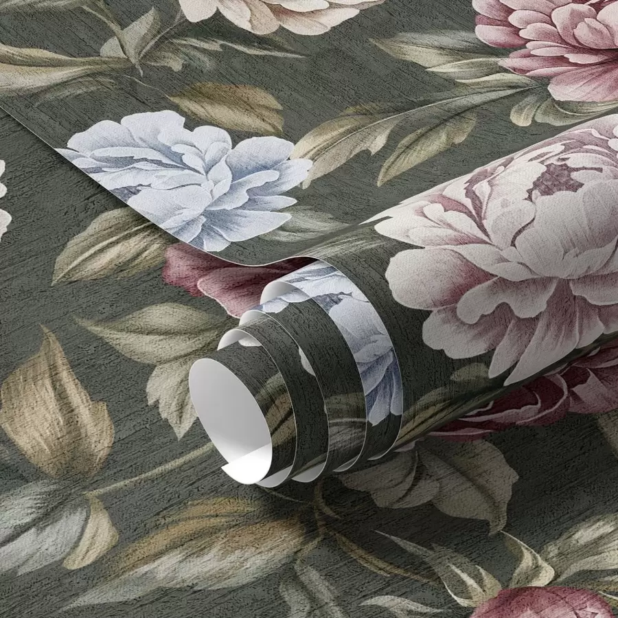 Fototapety Pivonky na tmavozelenom pozadí a00106