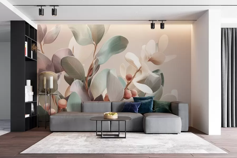 Fototapety Rastliny s bobuľami v svetlých pastelových tónoch w09128