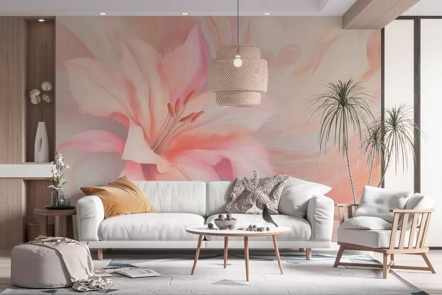 Fototapety Lily kvetina tekutina abstrakcia, kvetinová, farebná kresba w04006