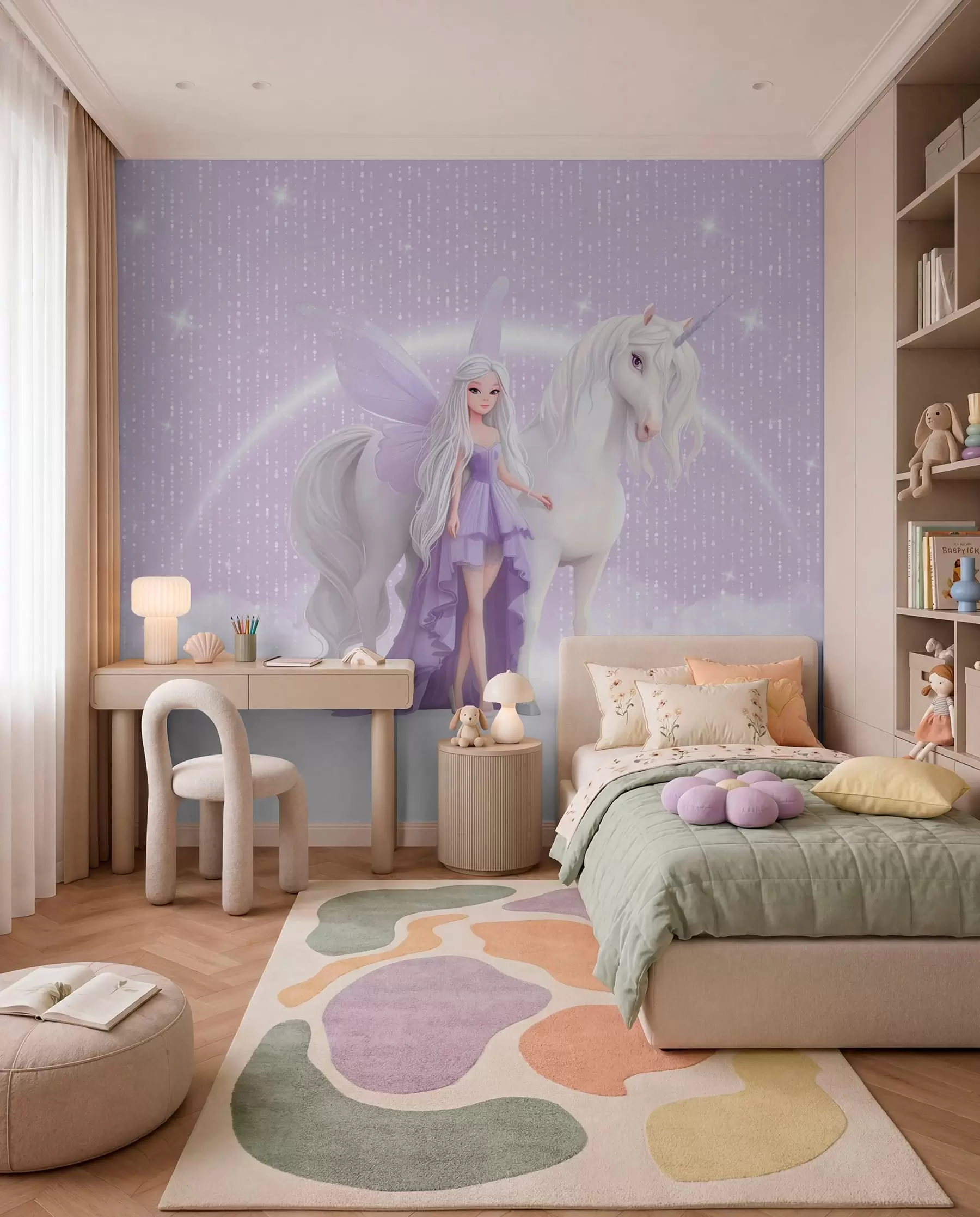 Fototapety Jednorožec v žiare hviezd w03527