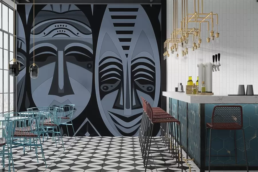 Fototapety Africké masky w04043v1