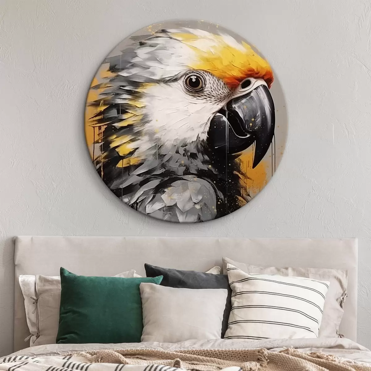 Okrúhle obrazy Papagáj r44561
