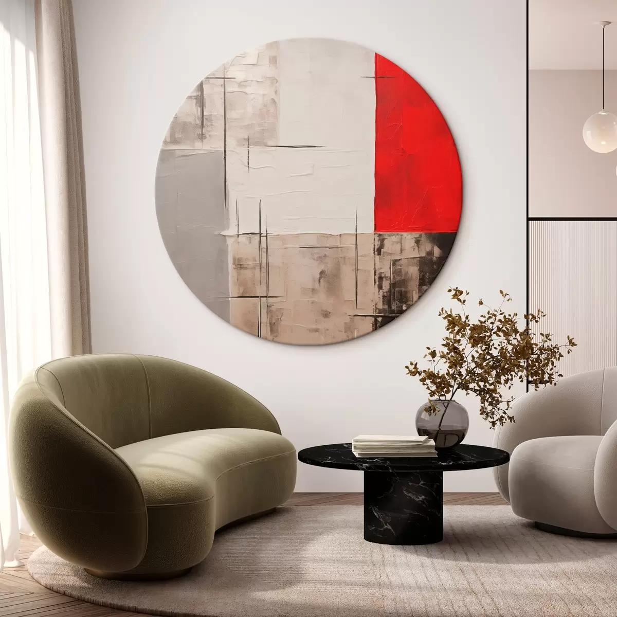 Okrúhle obrazy Moderná abstrakcia r44589
