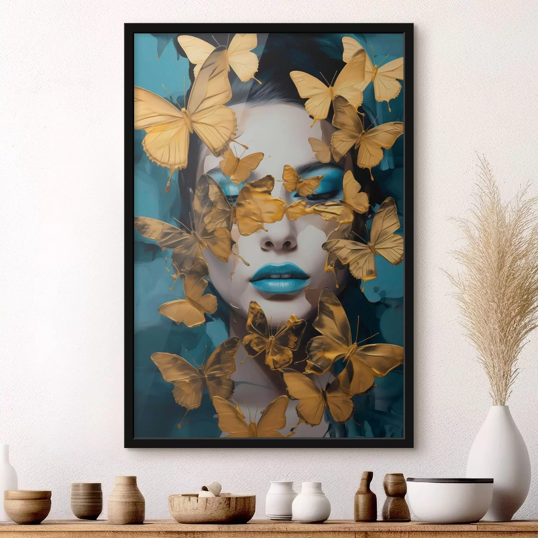 Fototapety Portrét dievčaťa s motýľmi f44583